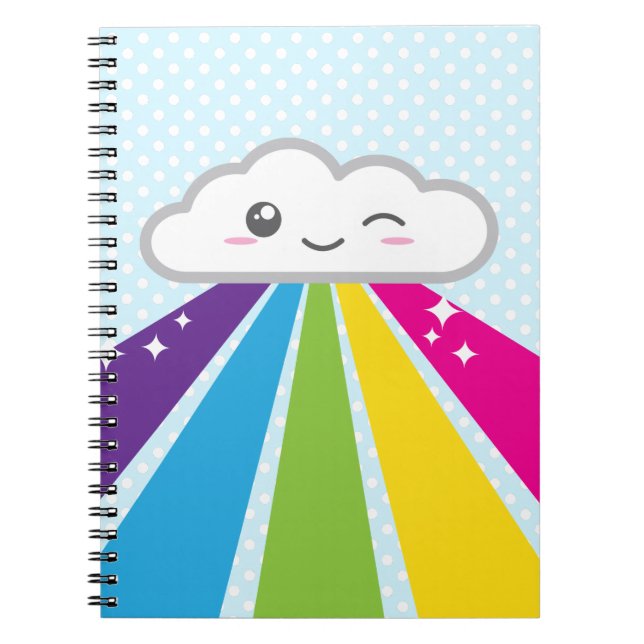 Cuaderno de Kawaii Cloud y Rainbow (Frente)