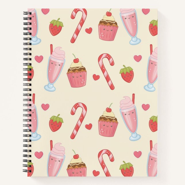 Cuaderno de Kawaii espiral delicioso y dulce (Anverso)