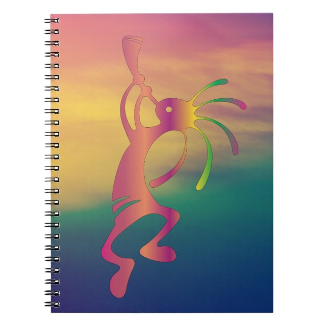 Cuaderno de Kokopelli del suroeste colorido (Frente)