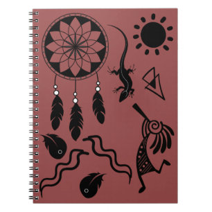 Cuaderno de Kokopelli, nativo americano de Doodle