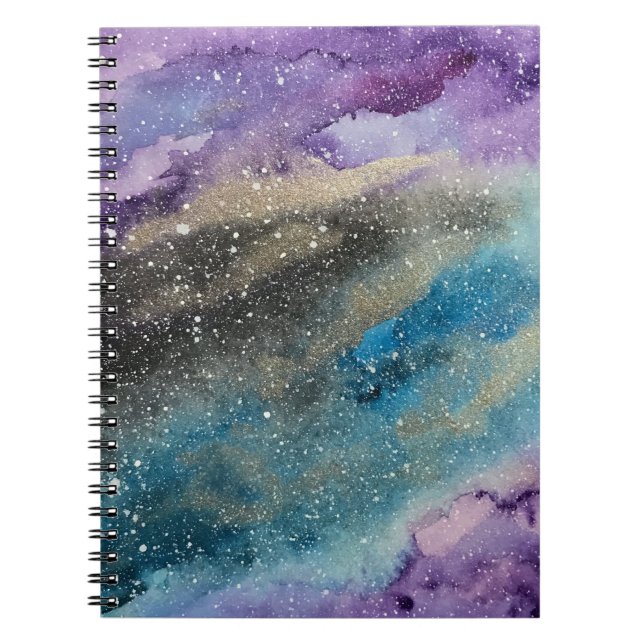 Cuaderno de la acuarela del espacio exterior de la (Frente)
