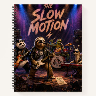 Cuaderno de la banda de rock de animales divertido