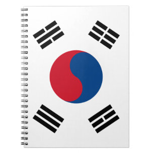 Cuaderno de la bandera de la Corea del Sur