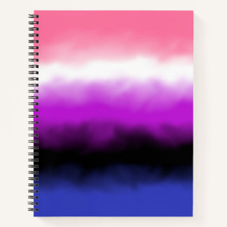 Cuaderno de la bandera genderfluid