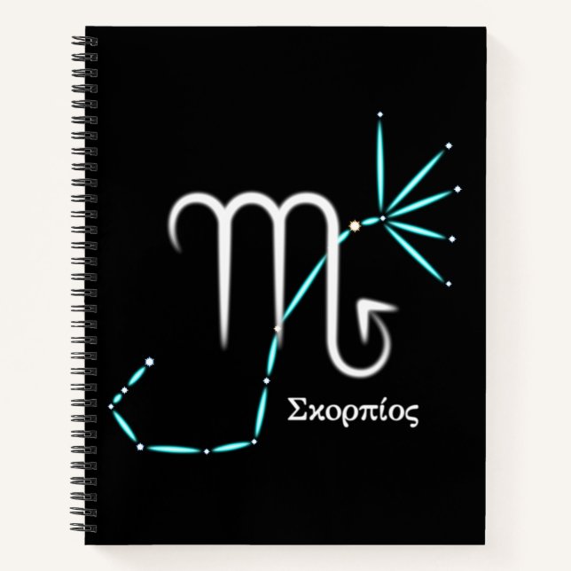 Cuaderno de la constelación zodiacal Escorpio (Anverso)