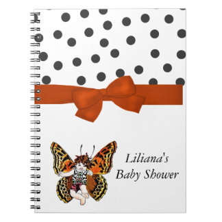 Cuaderno de la ducha de la mariposa del bebé