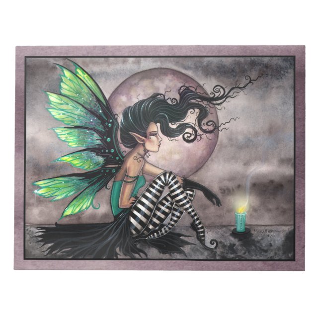 Cuaderno de la encantadora hada oscura y verde (Frente)
