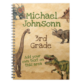 Cuaderno de la escuela del dinosaurio