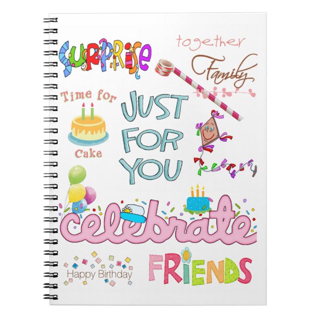 Cuaderno de la familia Happy Birthday Friends (Frente)