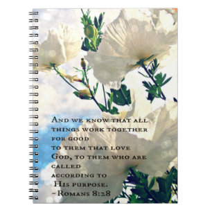 Cuaderno de la flor blanca del 8:28 de los romanos