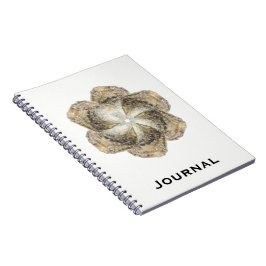 Cuaderno de la flor de la ostra - blanco del