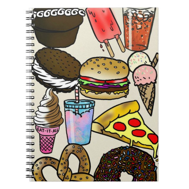 Cuaderno de la foto de Junk Food (Frente)