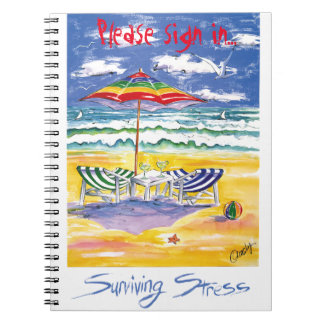 Cuaderno de la foto de la playa