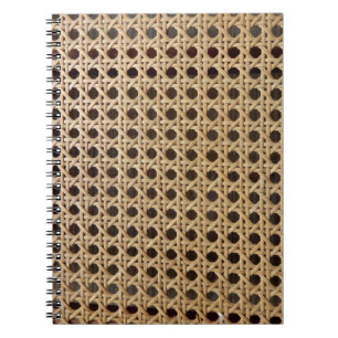 Cuaderno de la foto del bastón de rota del tejido