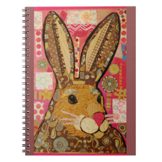 Cuaderno de la foto del conejo de la primavera