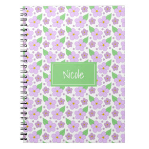 Cuaderno de la foto del modelo de flores de la