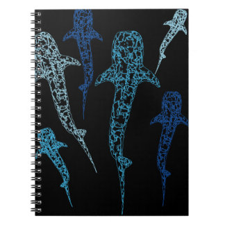 Cuaderno de la foto del tiburón de ballena