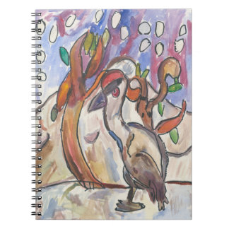 Cuaderno de la grulla coronada roja