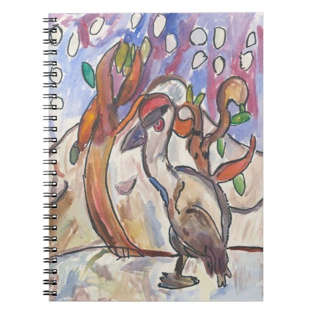 Cuaderno de la grulla coronada roja (Frente)