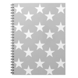 Cuaderno de la impresión de la estrella del gris y