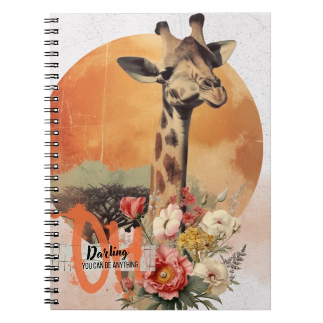 Cuaderno de la jirafa "Oh Darling You Can Be Anyth (Frente)
