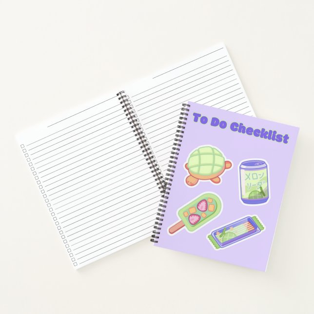 Cuaderno 💗 de la lista de verificación de Kawaii (Interior)