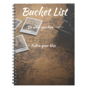 Cuaderno de la lista del cubo