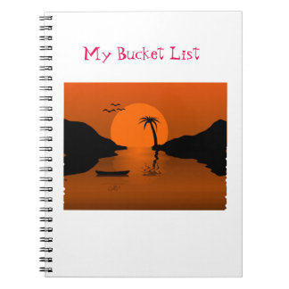 Cuaderno de la lista del cubo