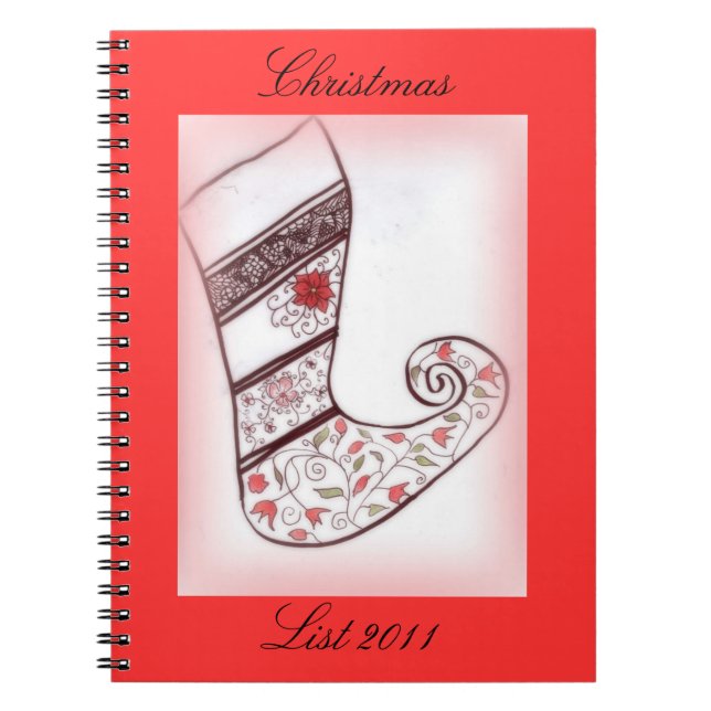 Cuaderno de la lista del navidad (Frente)