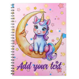 Cuaderno de la Luna de Unicornio Bebé