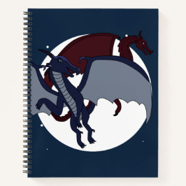 Cuaderno de la luna del dragón de fantasía mitológ