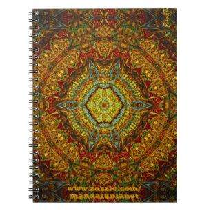 Cuaderno de la Manchar-Vidrio-Gas-Anillo-Mandala