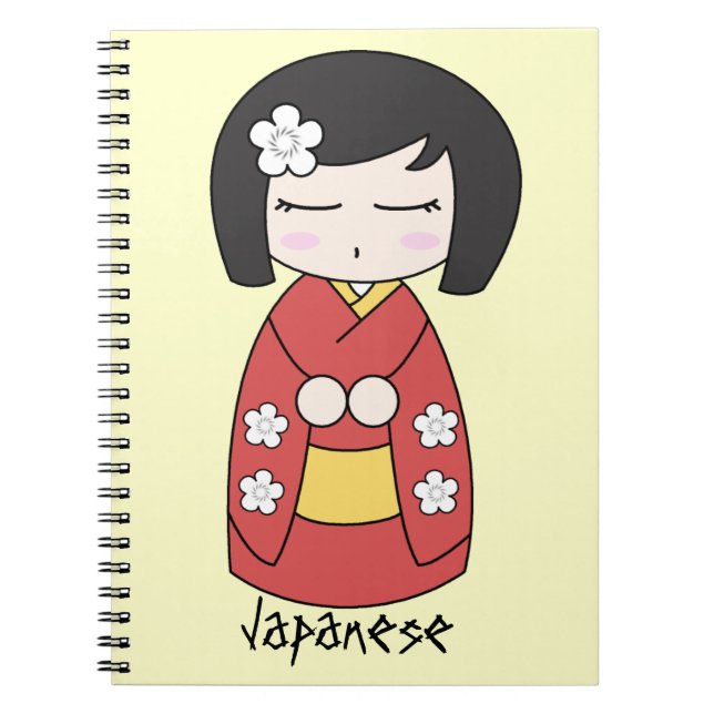Cuaderno de la muñeca de Kokeshi (Frente)