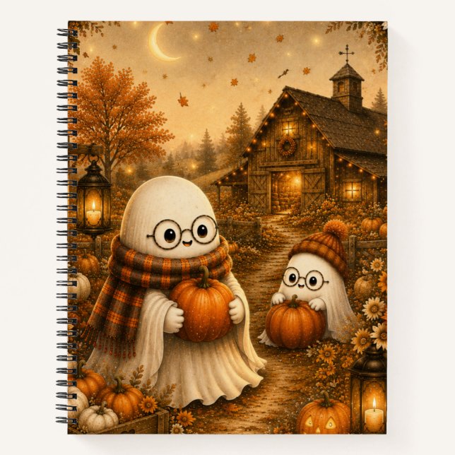 Cuaderno de la parcela de calabazas con fantasmas  (Anverso)