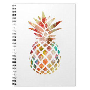 Cuaderno de la piña de la acuarela