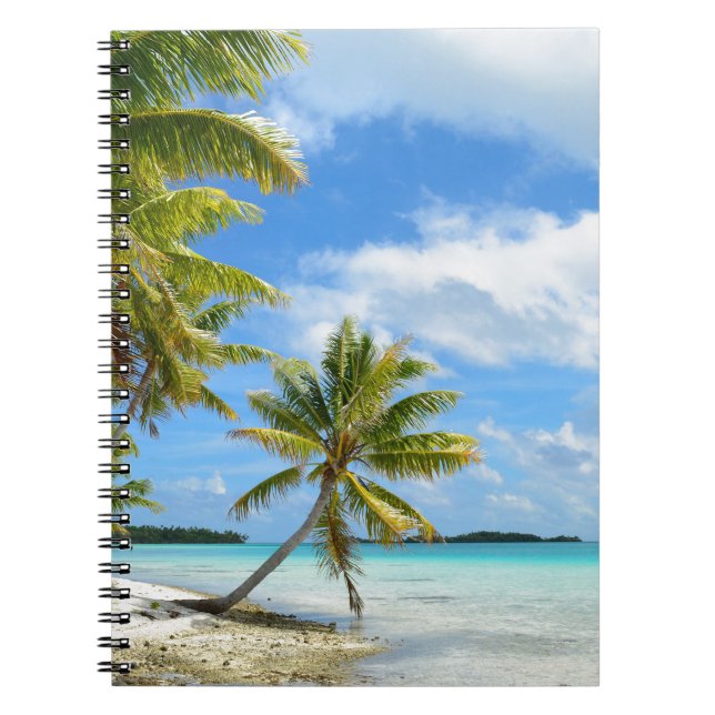 Cuaderno de la playa de la palmera (Frente)
