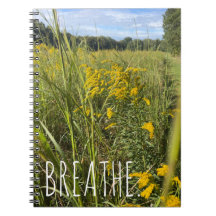 Cuaderno de la pradera de flores silvestres amaril
