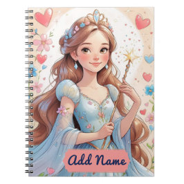 Cuaderno de la Princesa Azul – Nombre Editable