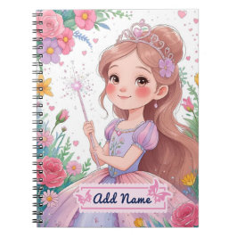 Cuaderno de la princesa vestido púrpura – Nombre e