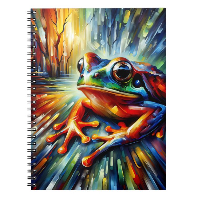 Cuaderno de la rana del bosque radiante (Frente)