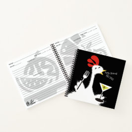 cuaderno de la receta del libro de cocina personal