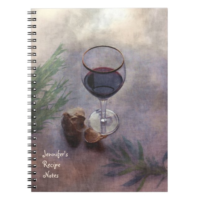 Cuaderno de la receta del vino y del ajo (Frente)