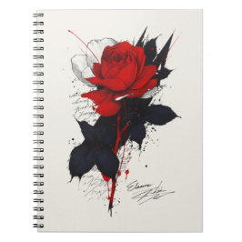Cuaderno de la Rosa del Tatuaje Grunge