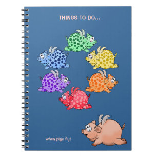 Cuaderno de la rueda de color de los cerdos del