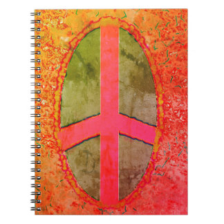 Cuaderno de la señal de paz de colores de otoño