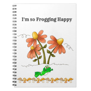 Cuaderno de la seta feliz saltando