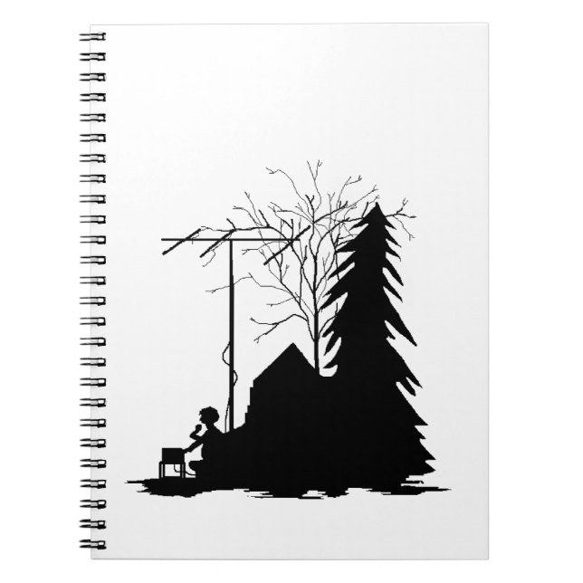 Cuaderno de la silueta del operador de equipo de (Frente)