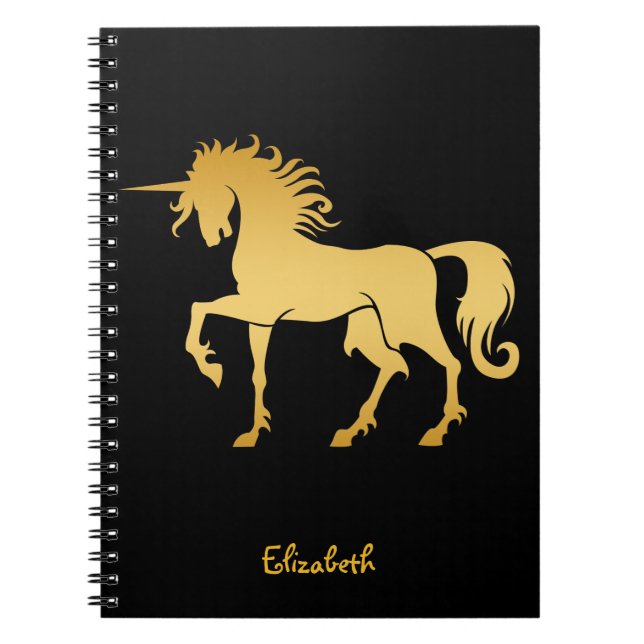 Cuaderno de la silueta del unicornio del baile (Frente)