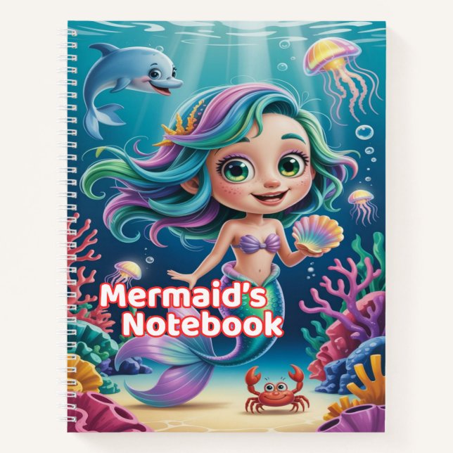 Cuaderno de la Sirena – Cuaderno Escolar para Niño (Anverso)