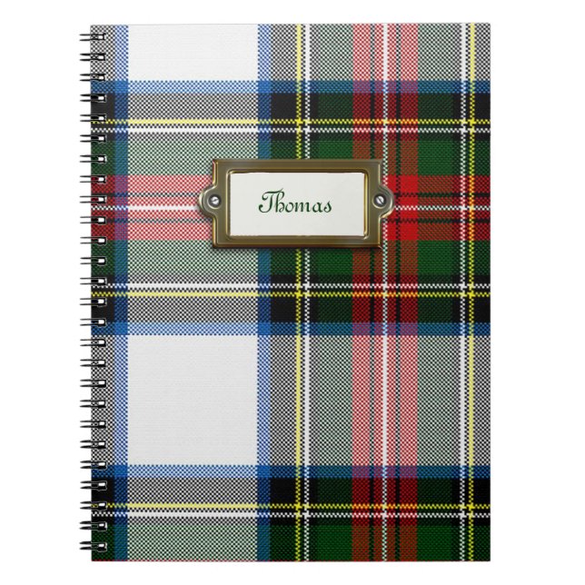 Cuaderno de la tela escocesa de tartán del vestido (Frente)